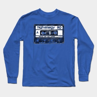 Retro Cassette Tape, High Energy 90 Long Sleeve T-Shirt